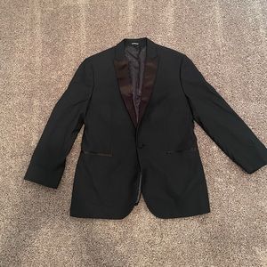 Express blue and black collar blazer